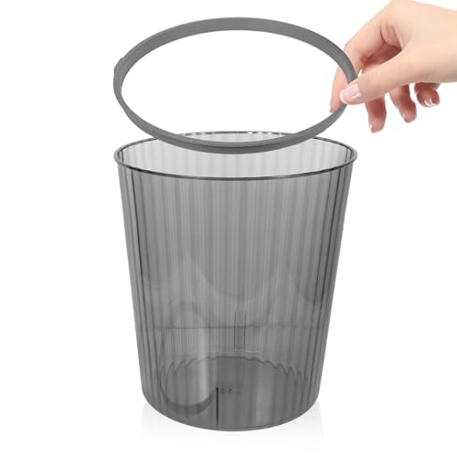 Caneca de basura rectangular de plástico transparente grande miniatura 6