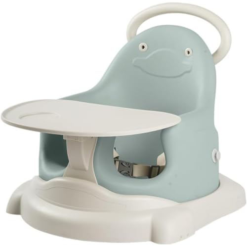 Kwueiit ベビー 6way キャスター付き 手押し車 ブースターシート椅子 食事 離乳食 ベビーバス 背もたれ ベルト リード お風呂 多機能 抗菌 安全設計 簡単設置 快適柔軟 ブースターバスシート (ミントグリーン,標準ベース + ダイニング本体