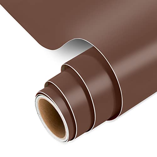 IModeur Matte Brown Permanent Vinyl Roll - 30.5 x 152.5 cm Self Adhesive Vinyl for Cup, Brown Vinyl for Birthday Gift, Party Ornaments, Home Decor