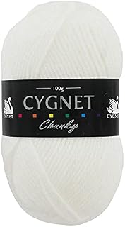 Cygnet Chunky White Yarn: 100g