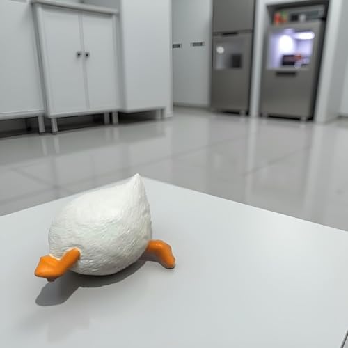 Imán Decorativo de Resina en Forma de Cola de Pato Blanco miniatura 3