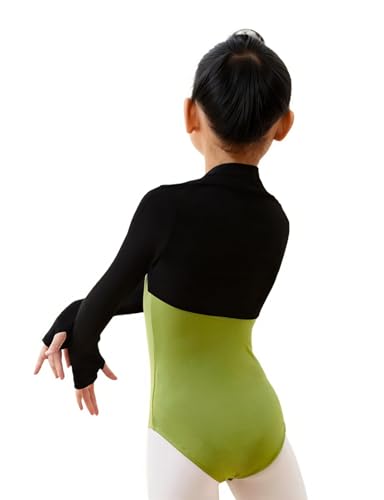 ASHER FASHION Girls Kids Ballet Shrug Sweater Long Sleeve Open Front Wrap Top Dance Dress Cover Up3