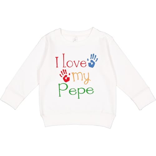 inktastic Pepe Grandkids Handprints Toddler Sweatshirt 7 White 10cf7