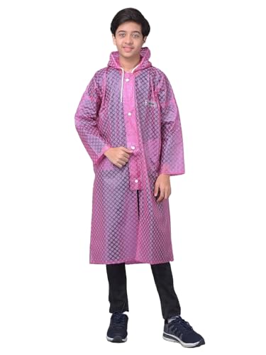 Image of Dollar Rainguard Kids' Full Sleeve Circle Printed Long Raincoat With Adjustable Hood and Pocket