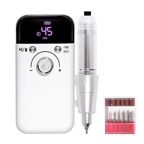 Perceuse à ongles électrique avec embouts et lime de polissage pour salon