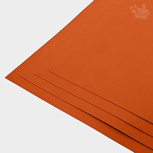 Mimo Papel Color Pop Laranja Puro - 30,5 x 30,5 cm - 180 gr - 25 unds - Possui Massa Colorida - Fibr