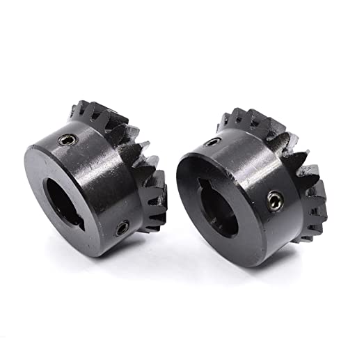 Image of 2 Pcs 2M 20 Teeth 8-18mm Shaft Hole Tapered Bevel Gear 1: 1#45 Steel 2 Module 90 Degree Steering Gear with M5 Fixing Hole(15mm)