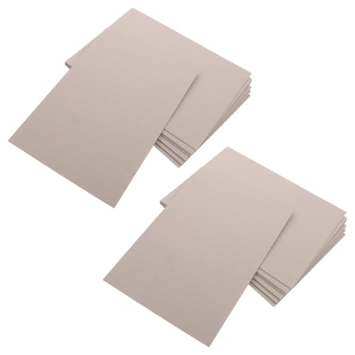 GARIOUANS 20 Piezas Cartón Grueso para Manualidades Hojas Rígidas de Cartón Gris Encuadernación Soporte Resistente para Proyectos DIY y Scrapbooking
