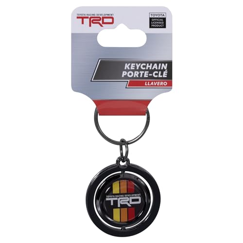 Image of Plasticolor 004590R01 Toyota Racing Development Stripes TRD Black Spinner Key Chain