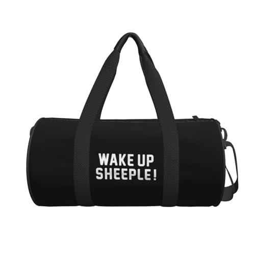WAKE UP SHEEPLE Convertible Garment Bag with Shoulder Strap, Carry on Garment Duffel Bag for Men Women - Rolling Foldable for Travel Luggage Bags (Black)2