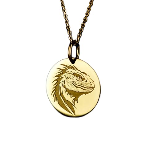 Collier lézard en argent plaqué or et sa chaîne câble LKBEADS