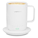 VSITOO S3pro Temperature Control Smart Mug 2 with Lid, Self Heating Coffee Mug 14 oz, 90 Min Battery