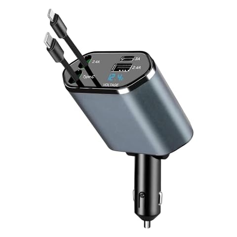 CHARGEWAY 120W Retractable Car Charger Adapter Cover