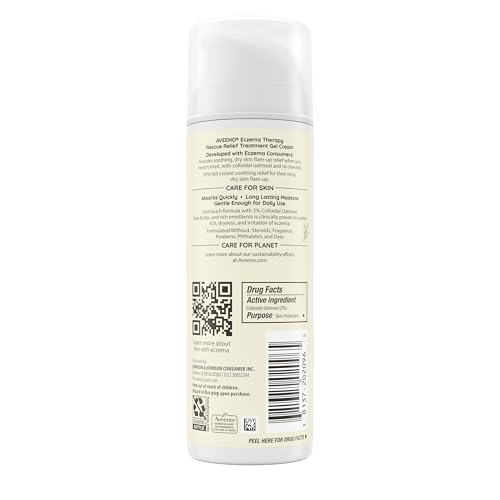 Aveeno Eczema Therapy Rescue Relief Treatment Gel Cream, 5.0 oz - image 9