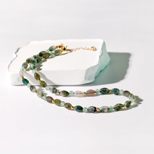 Collier ras du cou agate aventurine quartz bijoux protection