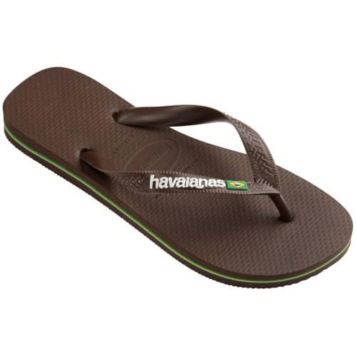 Havaianas Women's Brazil Logo Flip Flops Sandals, Dark Brown, 62