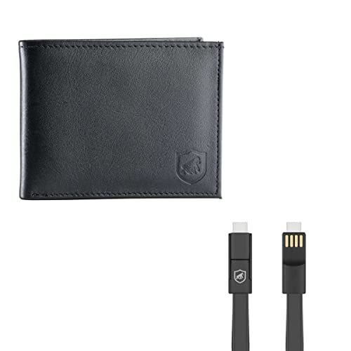 Kit Carteira de Couro Guardian + Cabo Slim 3 em 1 - Gshield