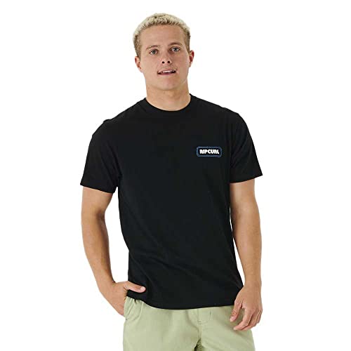 Rip Curl Surf Revivial Sunset Camiseta de manga corta, Negro, L