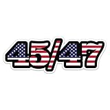Trump 45/47 President Sticker - Waterproof Vinyl Decal for Car Bumper, Laptop, Water Bottle, Book Cases, Smartphones, Wall, and Window, Size - 8'' Longer Side