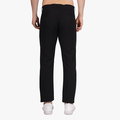 Image of Men's Regular Fit Linen Trousers | Slim Fit Lightweight Casual Pants | Stylish Dress Pants for Office or Travel | Premium Luxury Linen Trouser Pant with Breathable Comfort