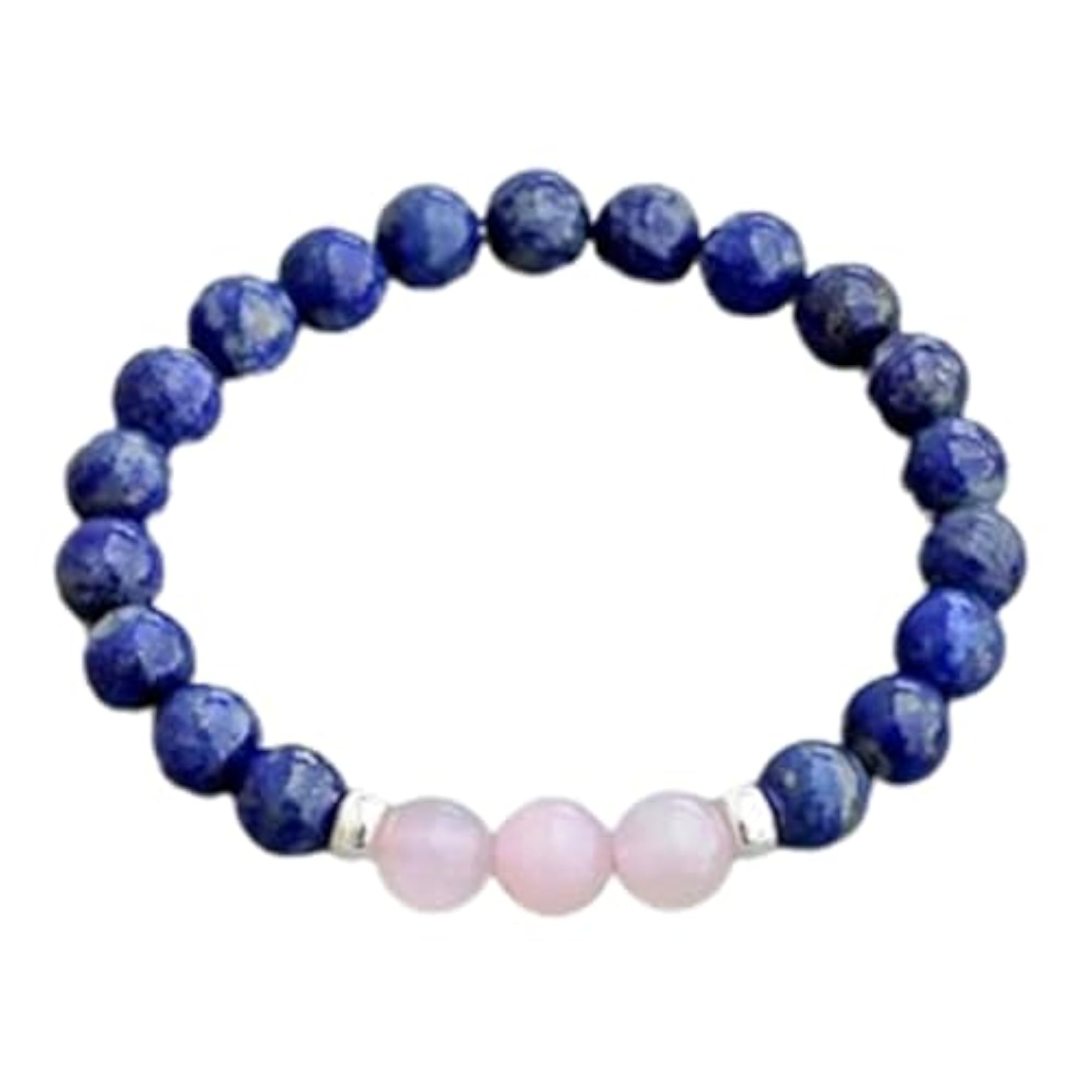 Unisex Natural Moonlight Quartz 8mm Round Beads Stretchable Bracelet
