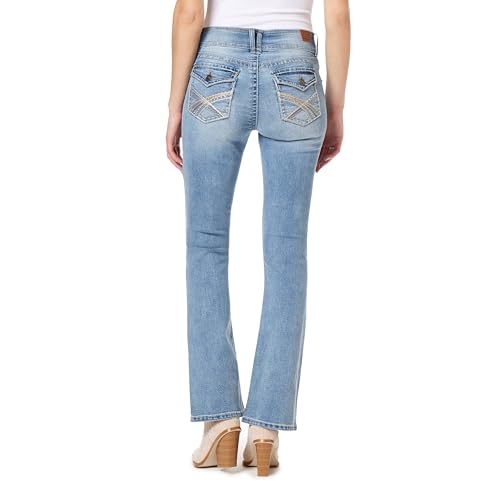 Image of WallFlower Luscious Curvy Bootcut Jeans for Women, Mid-Rise Insta Stretch Denim, Size-Inclusive Juniors Jeans