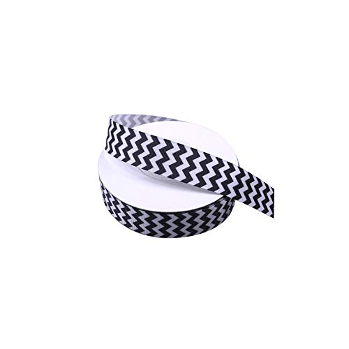 Harvey Sky Schwarz-Weißes Chevronband 2.5cm lczdxma15