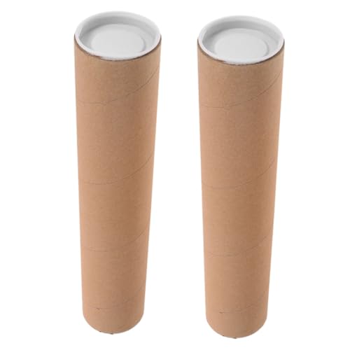 HOMSFOU 2Pcs Heavy Duty Mailing Tubes Storage for Posters Blueprints Artworks for Shipping and Document Organization