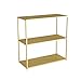 Tavolini Metallici Golen, Casa Soggiorno Console Consolle Del Corridoio Del Corridoio Ingresso Tavolino / Conservatore Scaffale Stretto Tavolo Decorativo Moderno Con 3 Liv(Size:80*25*80CM,Color:D'oro)