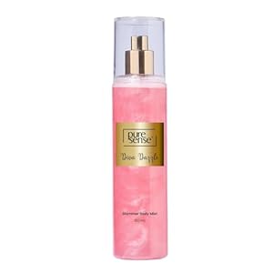 Pure.Sense Diva Dazzle Pink Shimmer Body Mist Spray for Women | Long Lasting Luxury Refreshing Fragrance | Travel Friendly | 150ml