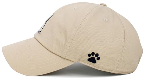 Image of KBETHOS Dog Cat Mom Dad Theme Womens Baseball Cap Distressed Vintage Unconstructed Embroidered Patch Hat