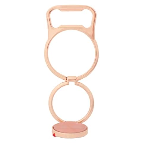 Cell Phone Ring Holder Grip With Built In Bottle Opener And Stand Turns 360° Degrees & 180° Degrees Adjustable to Fit Your Needs Helps Stabilize Phone For Selfies And Wall Hook 53349 (Rose Gold) Cover