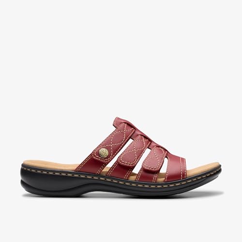 Clarks Clarks Collection Women's Leisa Amanda Sandal, Red Leather, 8 M US