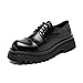 Men's Fashion Chunky Cap Toe Oxfords Shoes Formal Business Casual Height Increasing Platform Dress Shoes (Black, Adult, Men, 10, Numeric, US Footwear Size System, Medium)