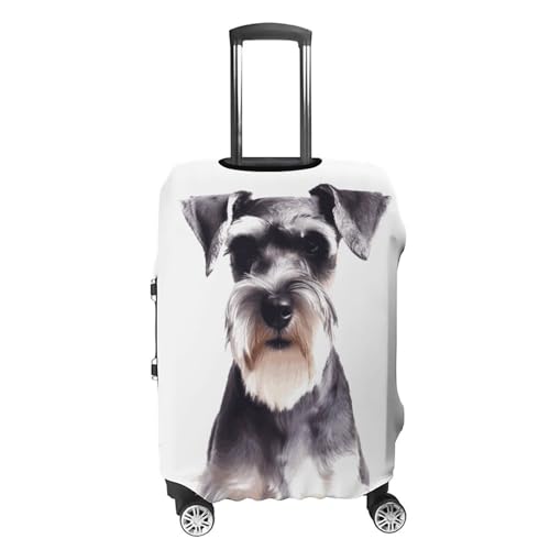 Well-behaved Schnauzer Luggage Covers Tsa Approved Suitcase Cover Elastic Washable Luggage Sleeve Carry on Cover Protector Anti-Scratch Suitcase Protector Fits 19-30 Inch Case(XL)4