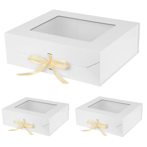 PLINJOY White Extra Large Gift Box 19x6x6 Inches with Magnetic Lid