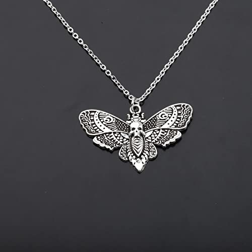 AKTAP L-na Moth Ne-cklace Death Head Moths Necklace Insect Jewelry Gothic Ne-cklace Gift for Women4