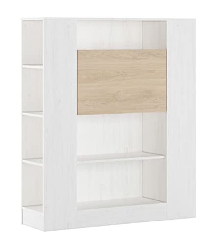 Home Heavenly® - Estantería Convertible Mesa Estudio Darcy, Mueble multifunción Mesa abatible. 119,6x140x34,5 cm. (Andersen - Puccini)