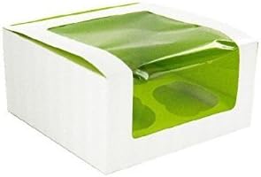 PacknWood 209BCKF4 Green Cupcake Box With Window