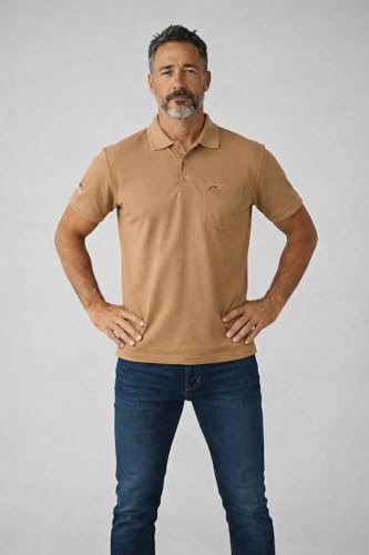 Image of Men Regular fit Polo Neck Front Pocket ||Pocket Embroidery Casual Wear T-Shirt||Half Sleeve Side on Sleeve Embroidery|| Button Closer t Shirt for Men