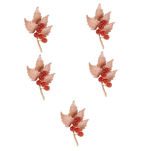 Broche de revers petit faire la fête bijou feuille érable dame perle