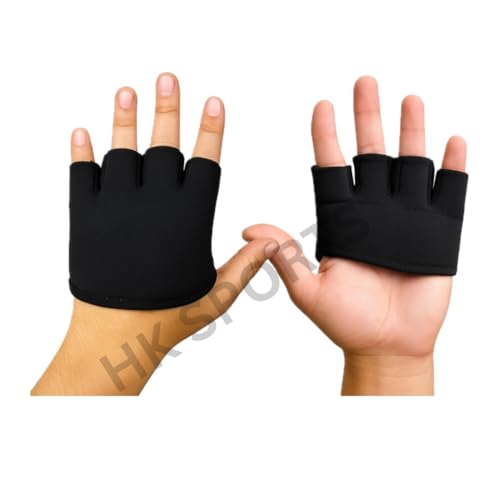 Image of Genuine Hardik Pandya Finger Cut Cricket Gloves Neoprene Fielding Gloves- Durable Lycra Leather, Lightweight Multi-Use for Fielding, Training, Catching, & Batting Inners (Gel Inserted)