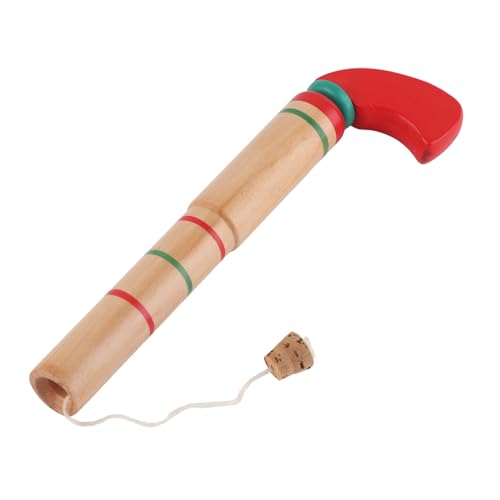 Pop Gun en bois avec bobine en liège, jouet en liège avec pompe, poignée d'action, jouet d'extérieur, Rod., 1 pièce