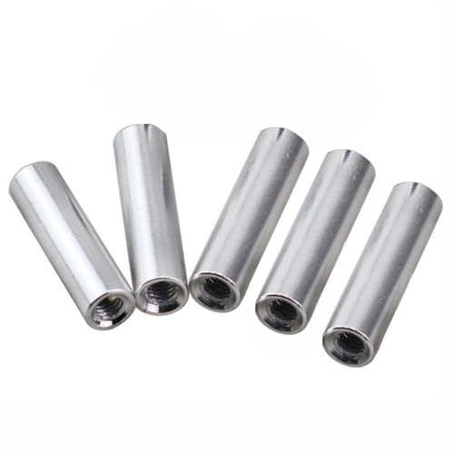 Stepper Screw M4 M5 M6 Aluminum Spacer 4mm 5mm 10mm 50mm 100mm Round Aluminum Standoff Spacers Rod Double Head Inne Thread Screw Studs Tapped Block(50mm,M5 5pcs)