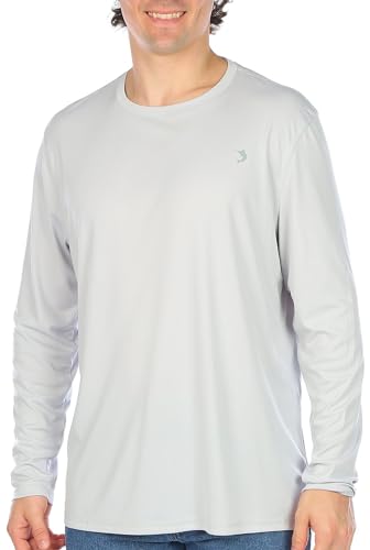 Reel Legends Mens UPF 50+ Solid Reel-Tec Long Sleeve Shirt XX-Large Light Grey