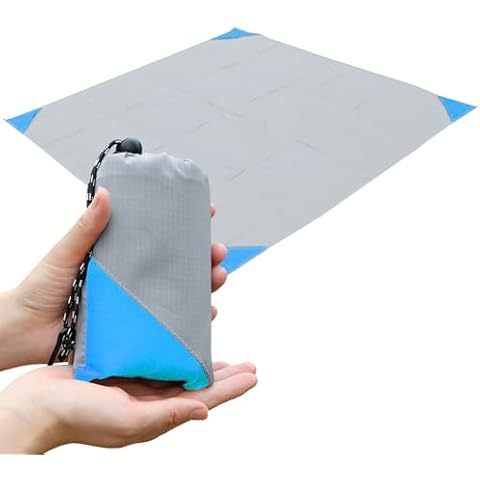 Vresqi Pocket Picnic Blanket, Lightweight Sand Proof and Waterproof, Quick Drying Easy Cleaning Camping Beach Picnic Blanket, 55 in x 60 in Foldable, Suitable for Outdoor Activities Cover