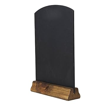Chalkboards UK WC124F Table Top Chalkboard with Plinth, Wood, Rustic Brown, A4, 31 x 21 x 4 cm