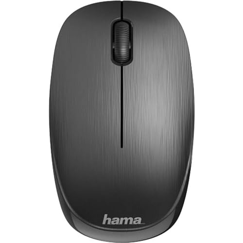 Hama Souris sans Fil avec Mini Récepteur USB MW-110 (Résolution Capteur 1000 PPP, 2.4 Ghz, pour Droitiers & Gauchers, 3 Boutons, Ultra-Compacte, idéale PC, Mac, Ordinateur Portable, Tablette) Noir