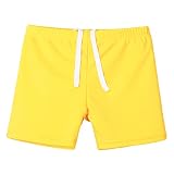TFJH E Boys Girls Swim Shorts UV 50+ Kids Swim Trunk Boadshorts Surf Bottoms Size 7-8 Yellow 10A
