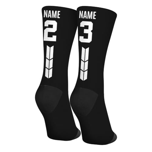 Custom Team Number Socks Customize Jersey Number and Name Youth Adult Athletic Sports Sock for Men Graduation Gifts